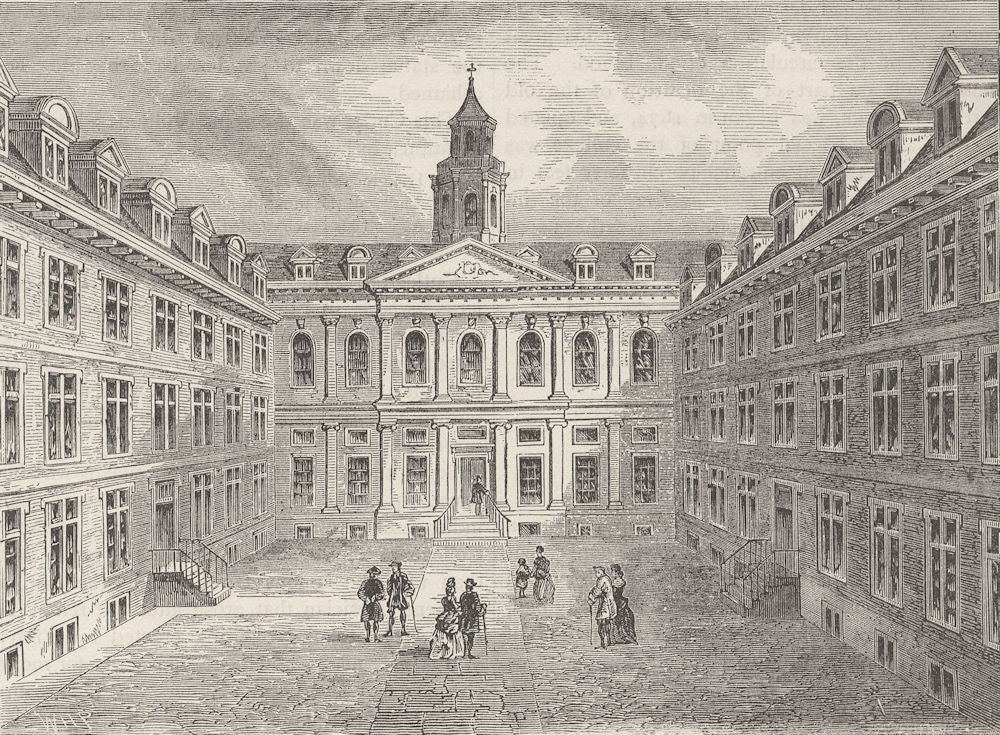 NEWGATE STREET. College of physicians, Warwick Lane. Interior of the Quad c1880